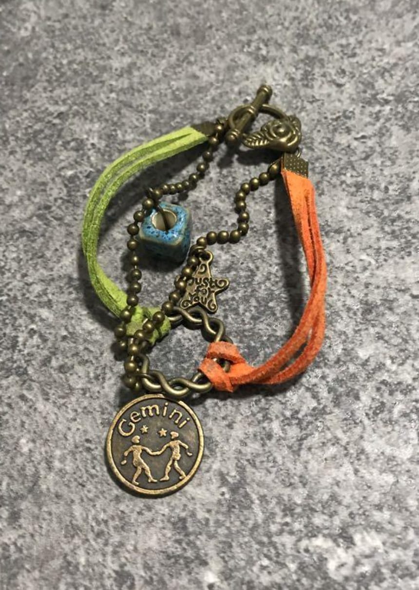 Boho Gemini Charm Bracelet