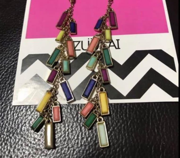 Funky Multicolour Dangly Earrings
