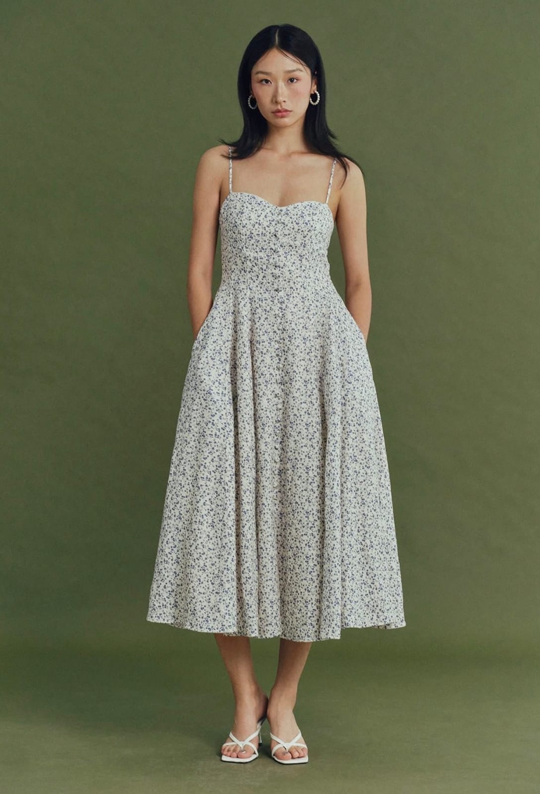 Caramel Monster Renne Midi Dress in Wild Prune in Blue Shadow