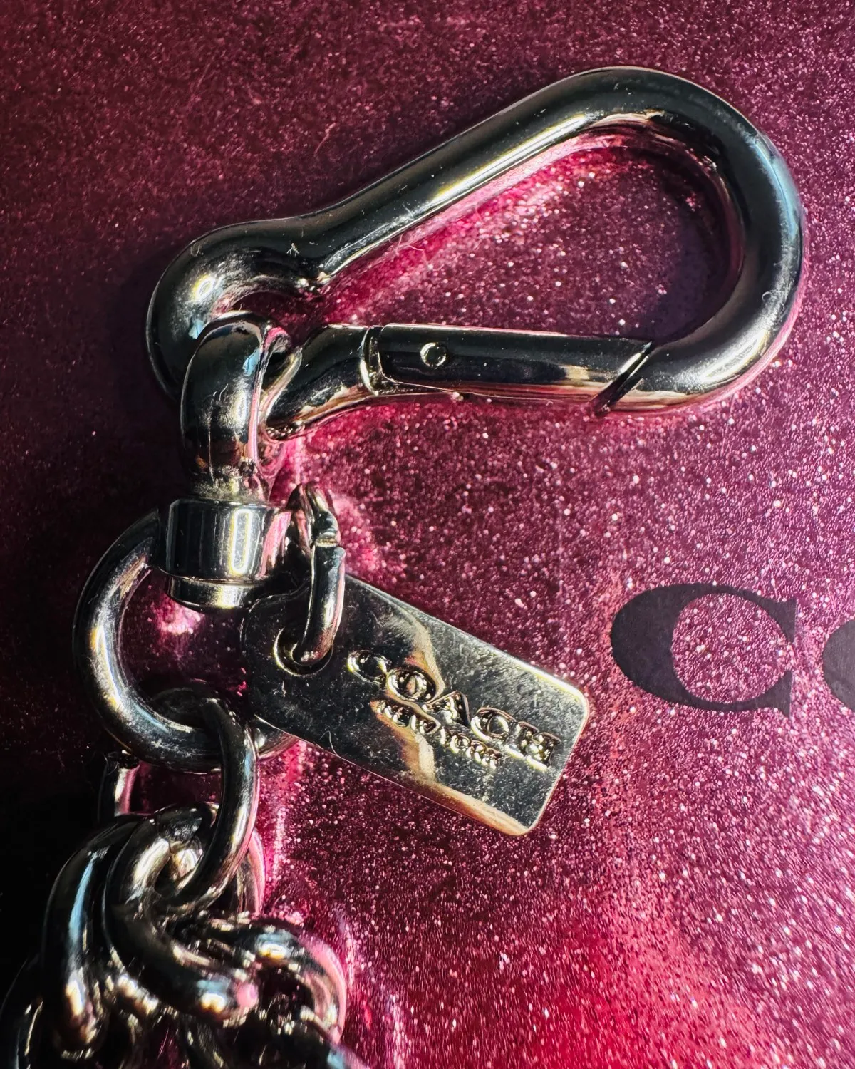 Coach Chic Coach Pom Pom Keychain - Photo 2