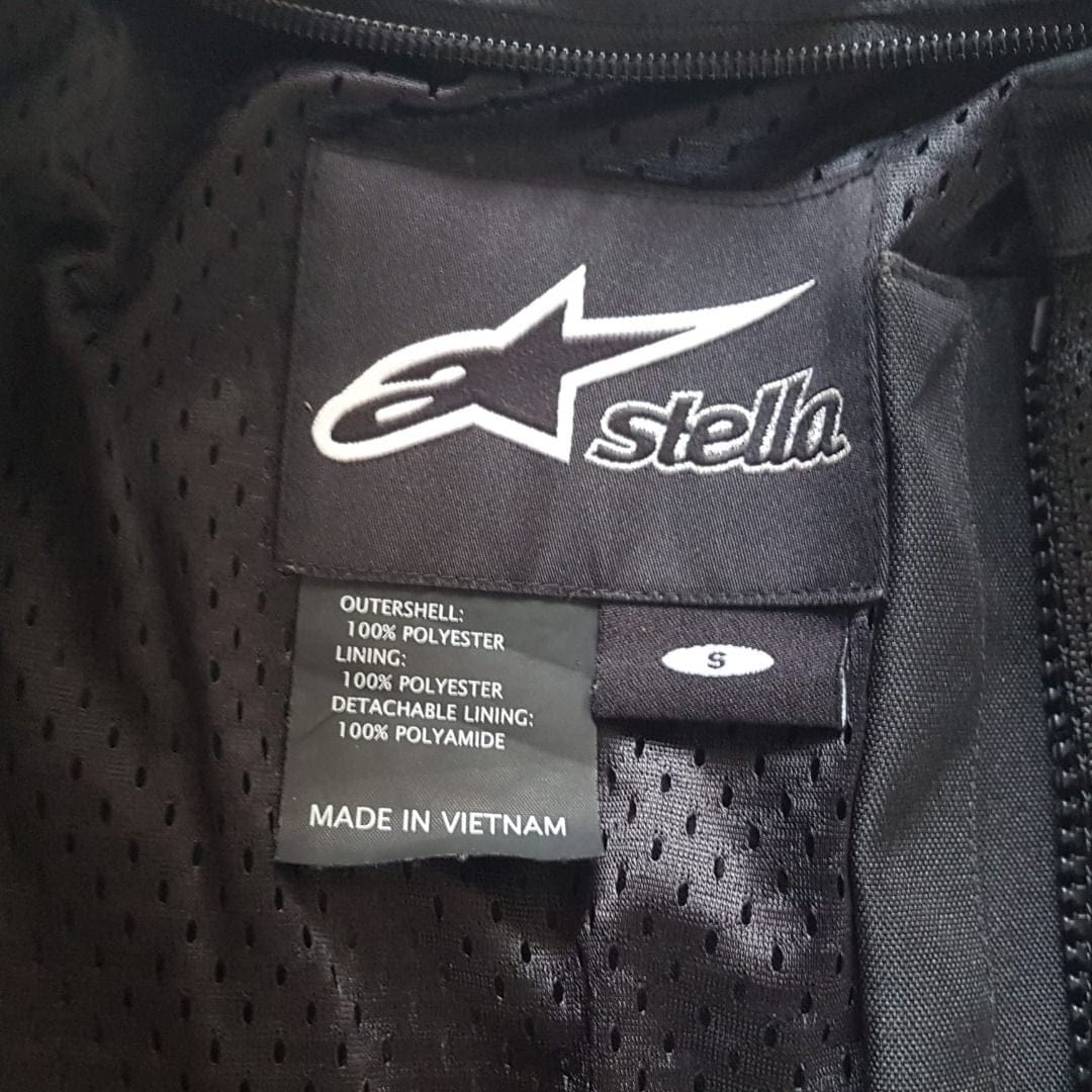 ALPINESTARS Zipper Jacket, STELLA Breeze Air Model, Motorcycle Protective Jacket, Black & White Stripes, Racing Jacket, Biker Jacket - Photo 3