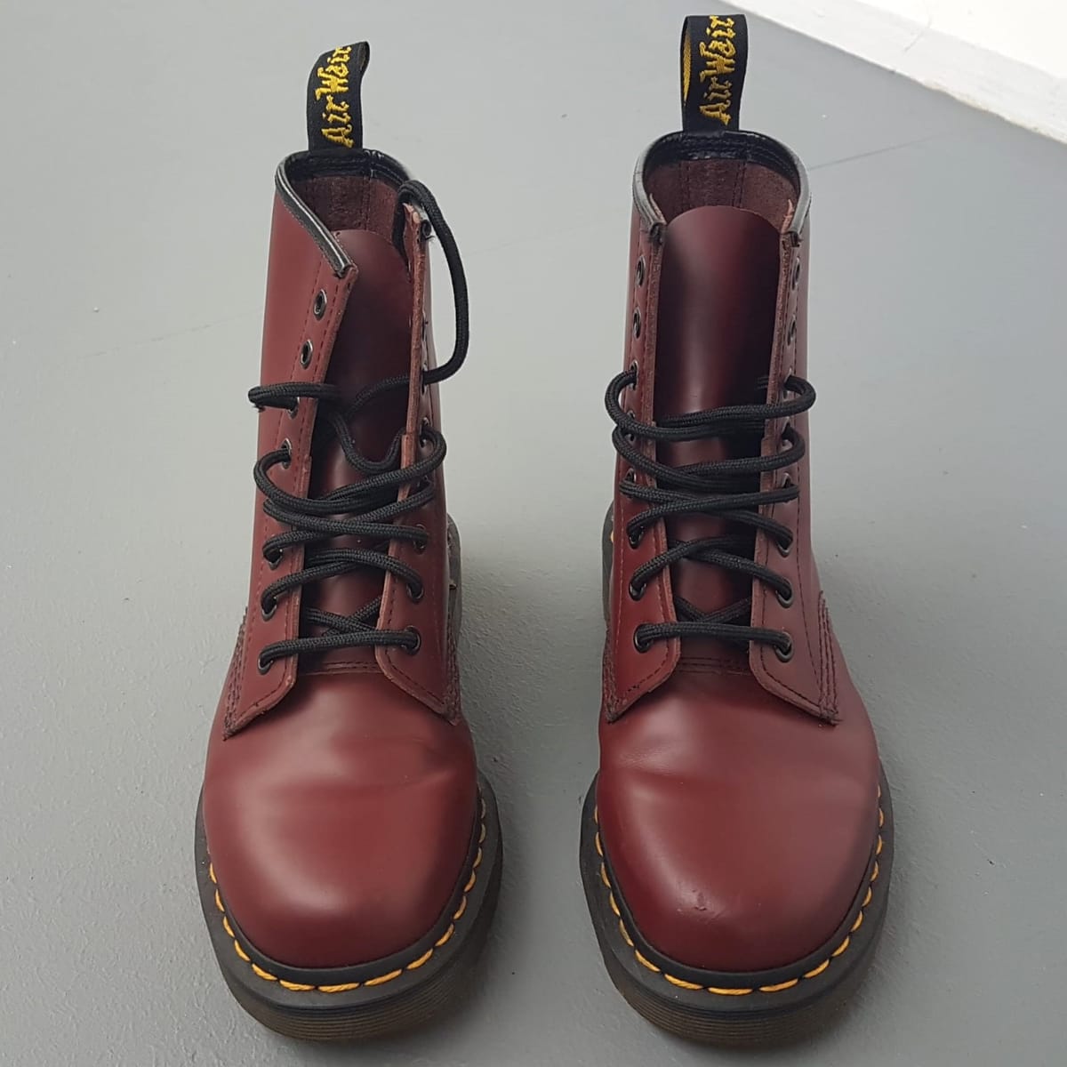 Doc Martens Retro Dr. Martens 1460 Cherry Red Smooth Leather Lace Up Boots, US 8, UK 6, EU 38, Cosmopolitan, Doc Martens AirWair Model, Sophistication, Luxury Living, Pop Culture, Hip Hop, Rock Star, Timeless Appeal, Urban Style - Photo 6