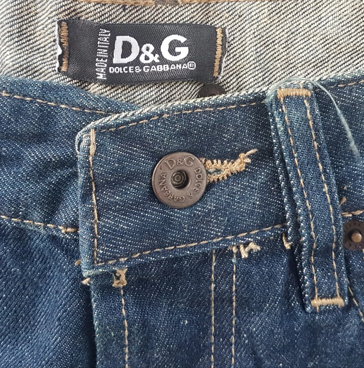Dolce Gabbana Retro DOLCE & GABBANA Denim Jeans, Made in ITALY, Exquisite D&G Bootcut Jeans, Cool D&G Patches, Size 30 Flare Bottoms, Cosmopolitan, ITALIAN Designer Wear, Sophistication, Nostalgic, Vintage Pants, Timeless Classic, Luxury Living, Cult Street Fashion - Photo 6