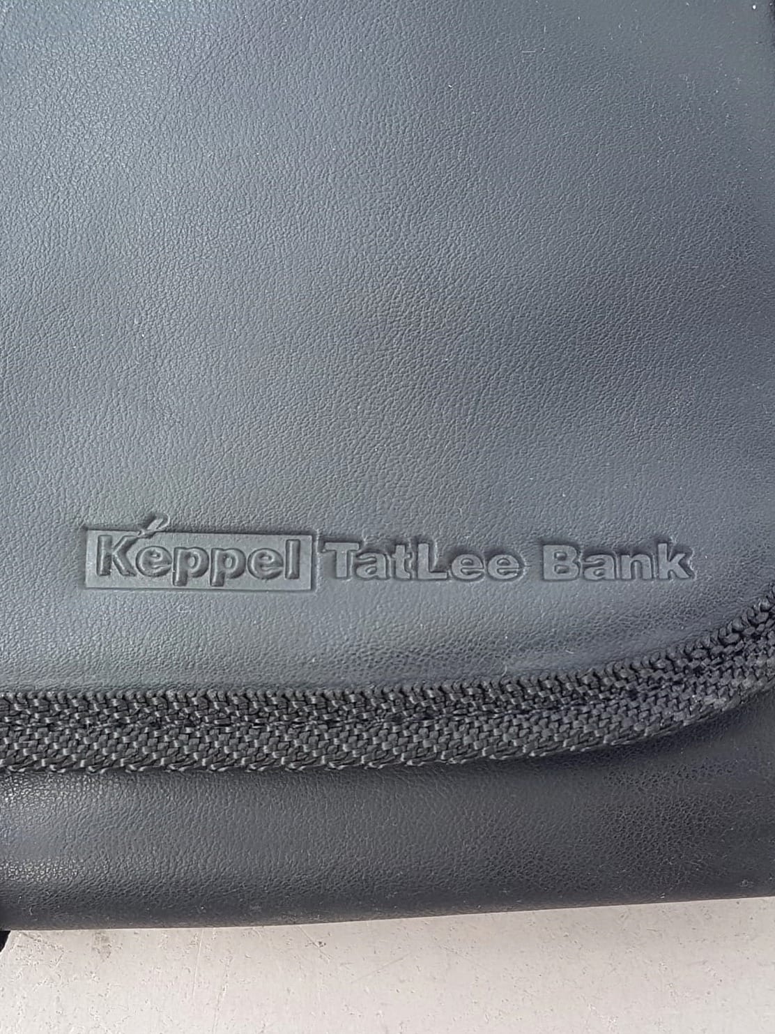 Keppel Tat Lee Bank Original Keppel Tat Lee Bank Pouch, Cool Travel Organizer, Black Clutch, Satchel, Intricate Design, Toiletry, Cosmopolitan, Urban Style, Sophistication, Sleek Waterproof Model, Cult Street Fashion, Luxury Living, Rare Collectibles, Retro Souvenir, Old Bank Memento - Photo 4
