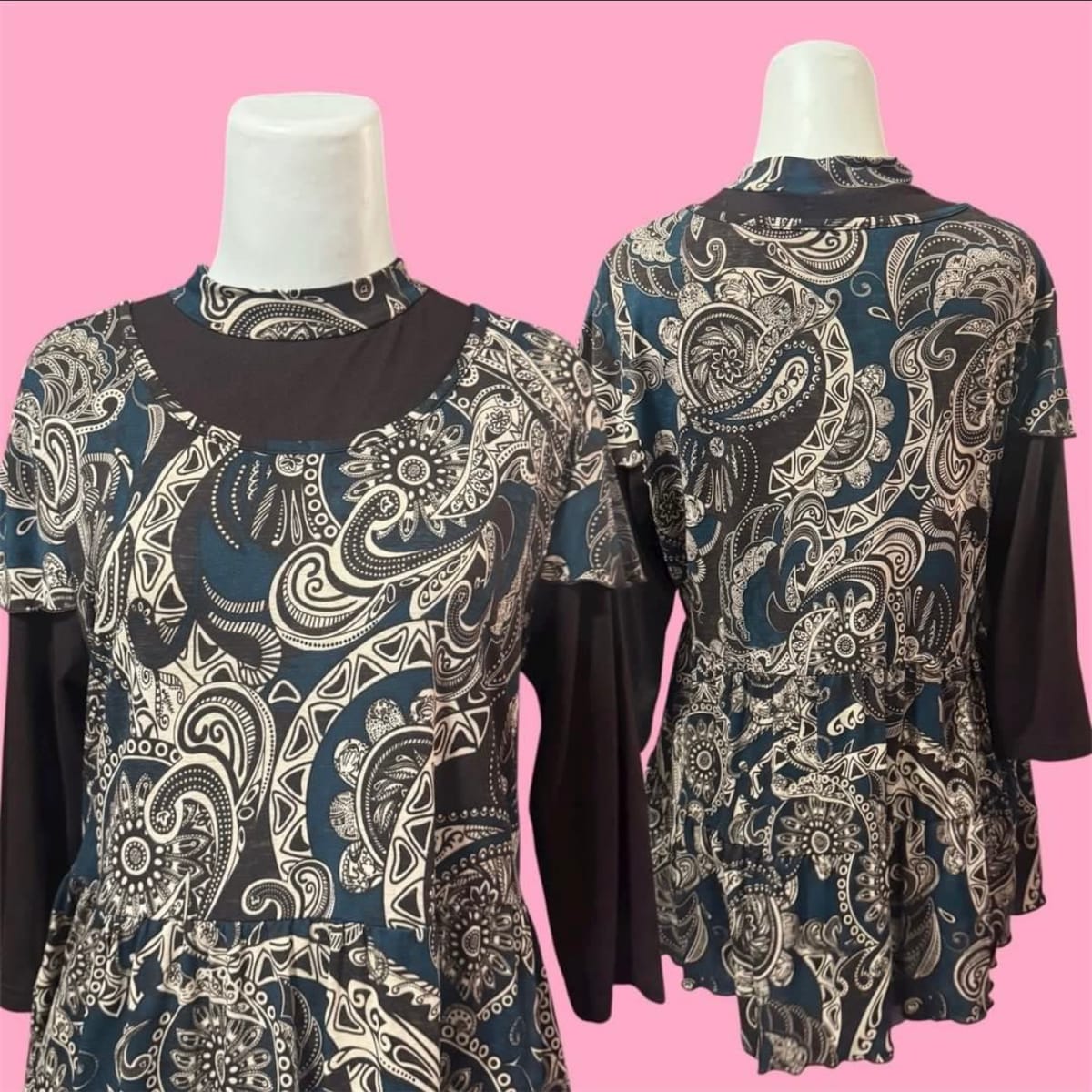 Iconosophia Fairycore Y2K Paisley Babydoll Blouse - Boho Vibes 💫 - Photo 2