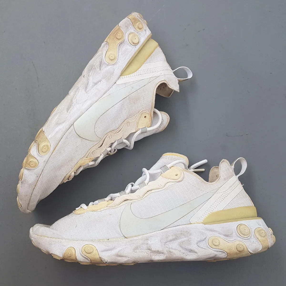 Nike Original NIKE Running Shoes, Nike REACT Element 55 Sneakers, US 9, UK 8, EU 42.5, CM 27, Pale Ivory Colorway, Lightweight Translucent Textile, Foam Midsole, Cosmopolitan, Timeless Appeal, Urban Style, Pop Culture, Active Lifestyle, Cult Street Fashion - Photo 8