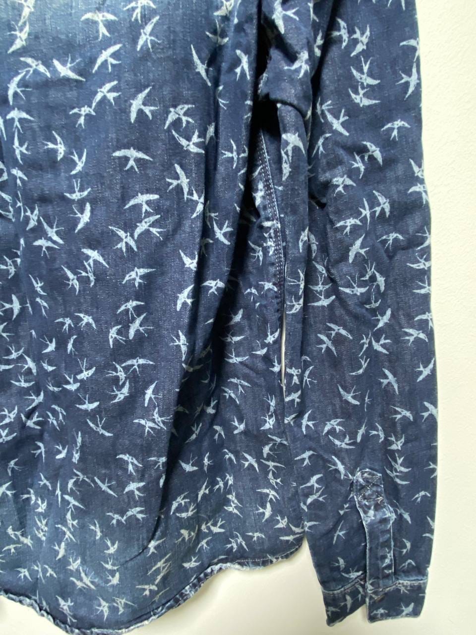 Zara Zara Men's Denim Collection Slim Fit Button Down Collar Shirt (Size S) - Photo 3