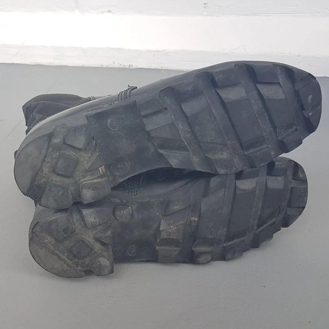 WP Original WP Boots, Black Leather Boots, US 8, UK 7, EU 41, Vintage Tactical Boots, High Top Safety Shoes, Waterproof, Cosmopolitan, Retro Heavy-Duty Boots, Sophistication, High Performance, Foot Protection, All Terrains, Hiking, Trekking, Adventures - Photo 6