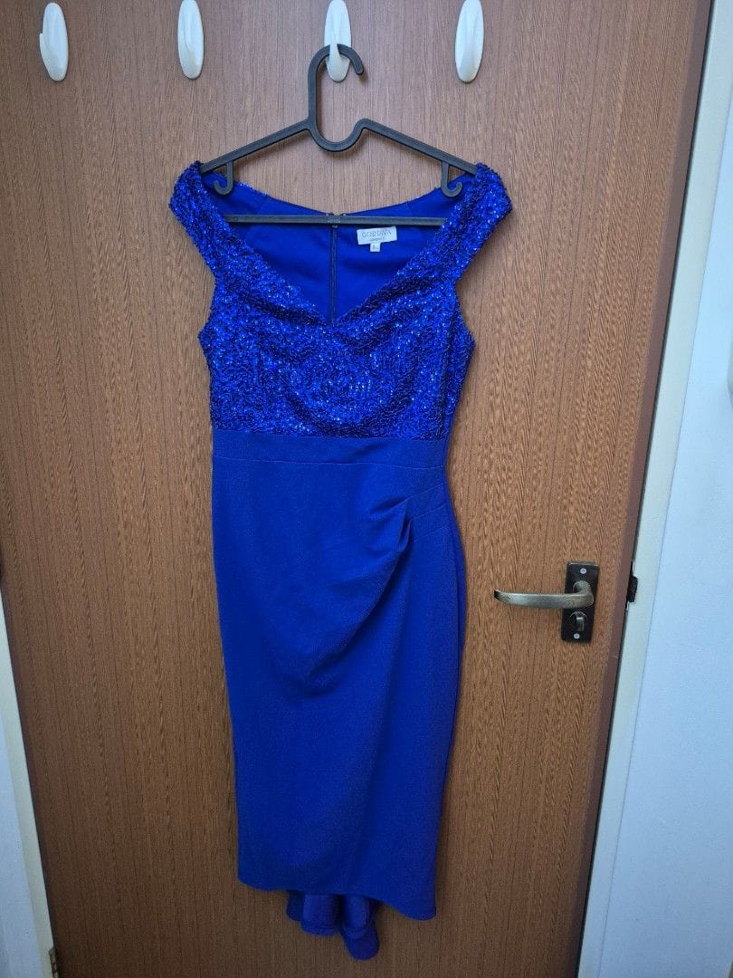 Godiva Blue Sequin Dress (UK 8) – Perfect for Glam Nights!