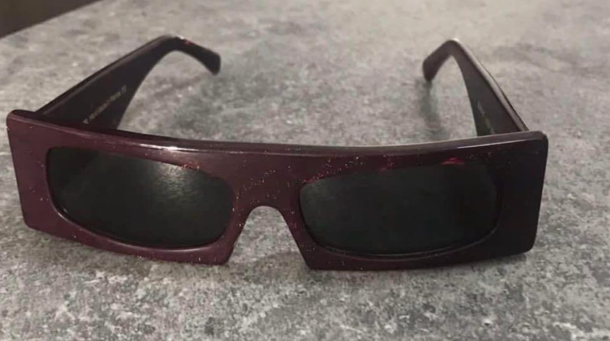 Funky Retro Futuristic Sunglasses - French house EOS maroon