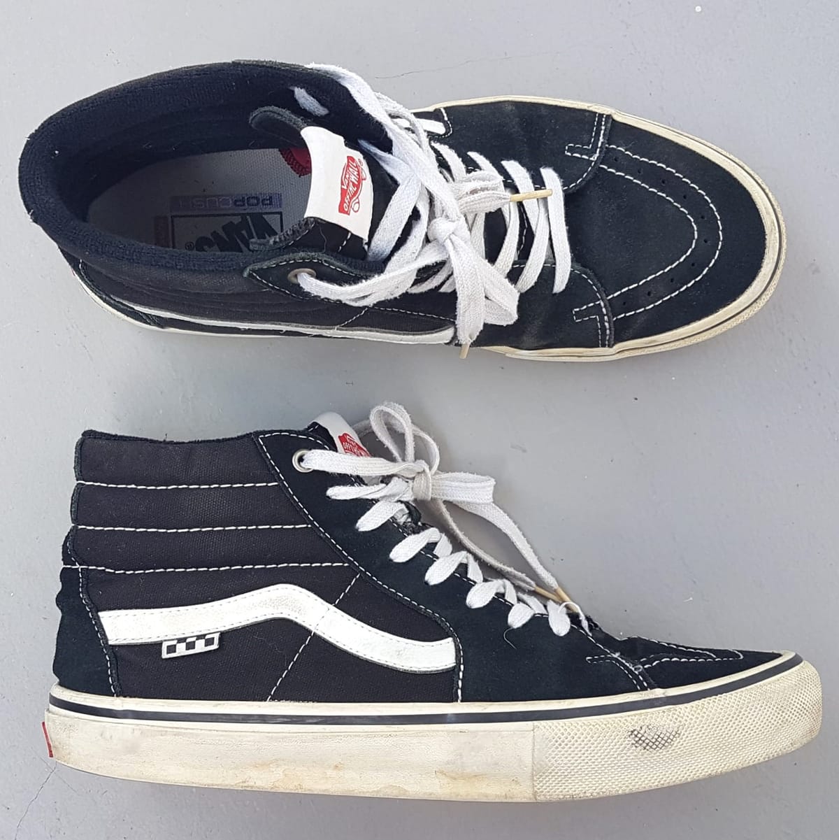 VANS Original VANS Designer Sneakers, SK8-HI Skateboarding Model, Cool Black & White Ankle-Top Shoes, Cosmopolitan, Old Skool Pro, US 11, UK 10, EUR 44.5, CM 29, OFF THE WALL, POP CUSH, Streetwise, Sophistication, Roadster, Pop Culture - Photo 9
