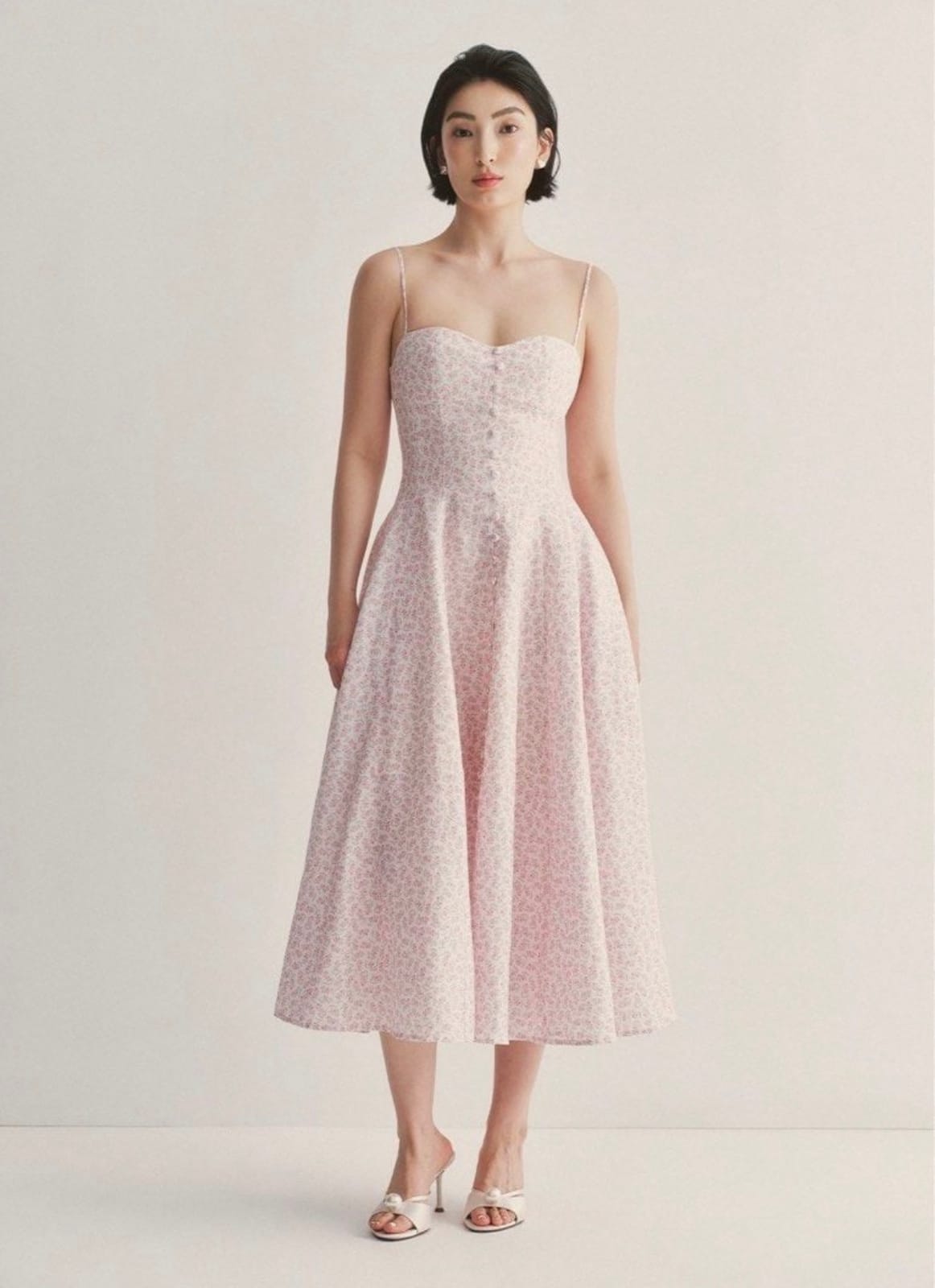 Caramel Monster Renne Midi Dress in Bellflower Blush - Photo 3