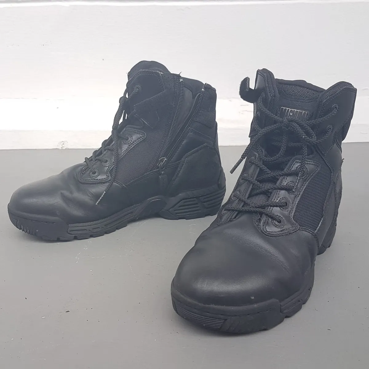 MAGNUM Retro MAGNUM 2020 Combat Zipper Boots, STEALTH Force 6.0 Wide, Tactical Boots, US 10, UK 9, EUR 43, Waterproof, High Top Safety Boots, Black Leather Shoes, Better Foot Protection, All Terrains Training, Hiking, Trekking, Traveler, Backpackers - Photo 3