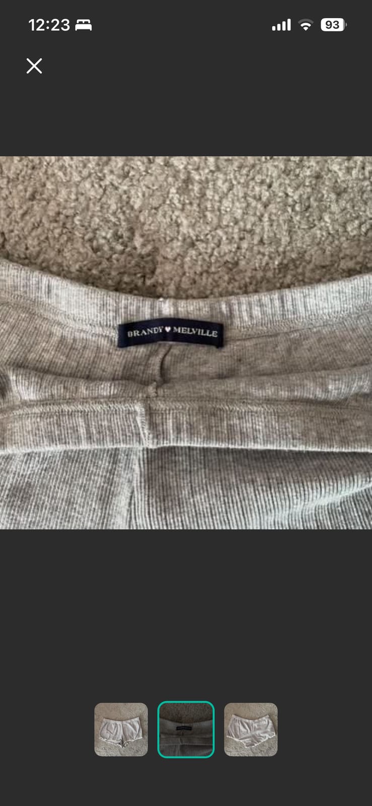 Brandy Melville Brandy Melville Grey Ruffle Shorts 🌿 - Photo 2