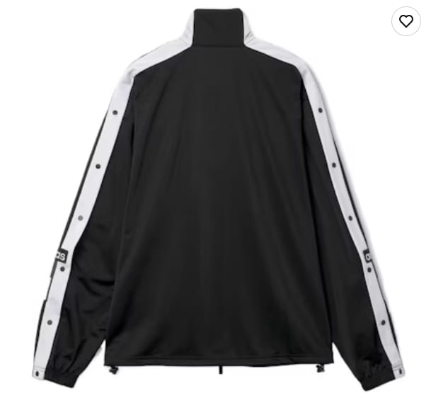 Adidas Adidas Originals ADILENIUM 2 MEGABREAK Striped Zipper Jacket, High Collar, Cosmopolitan, Retro Tracksuit, Black & White Design, Oversize Model, Sophistication, Exquisite Outerwear, Pop Culture, Hip Hop, Rock Star, Timeless Classic, Cult Street Fashion - Photo 8