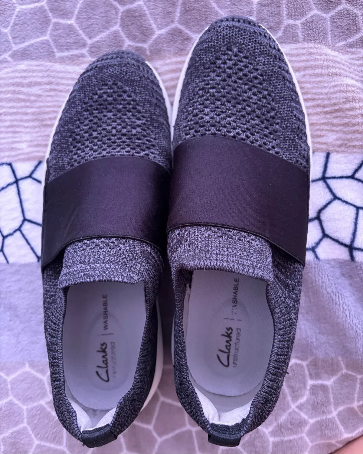 Clarks  Stylish Knit Slip-On Sneakers - Photo 2