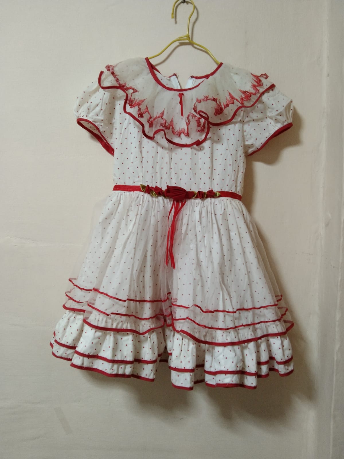 Adorable Red Polka Dot Vintage Dress - Photo 2