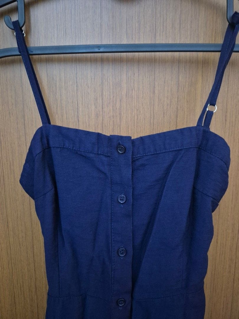 The Editor's Market Chic Navy Button-Down Dress - Size S - Photo 3