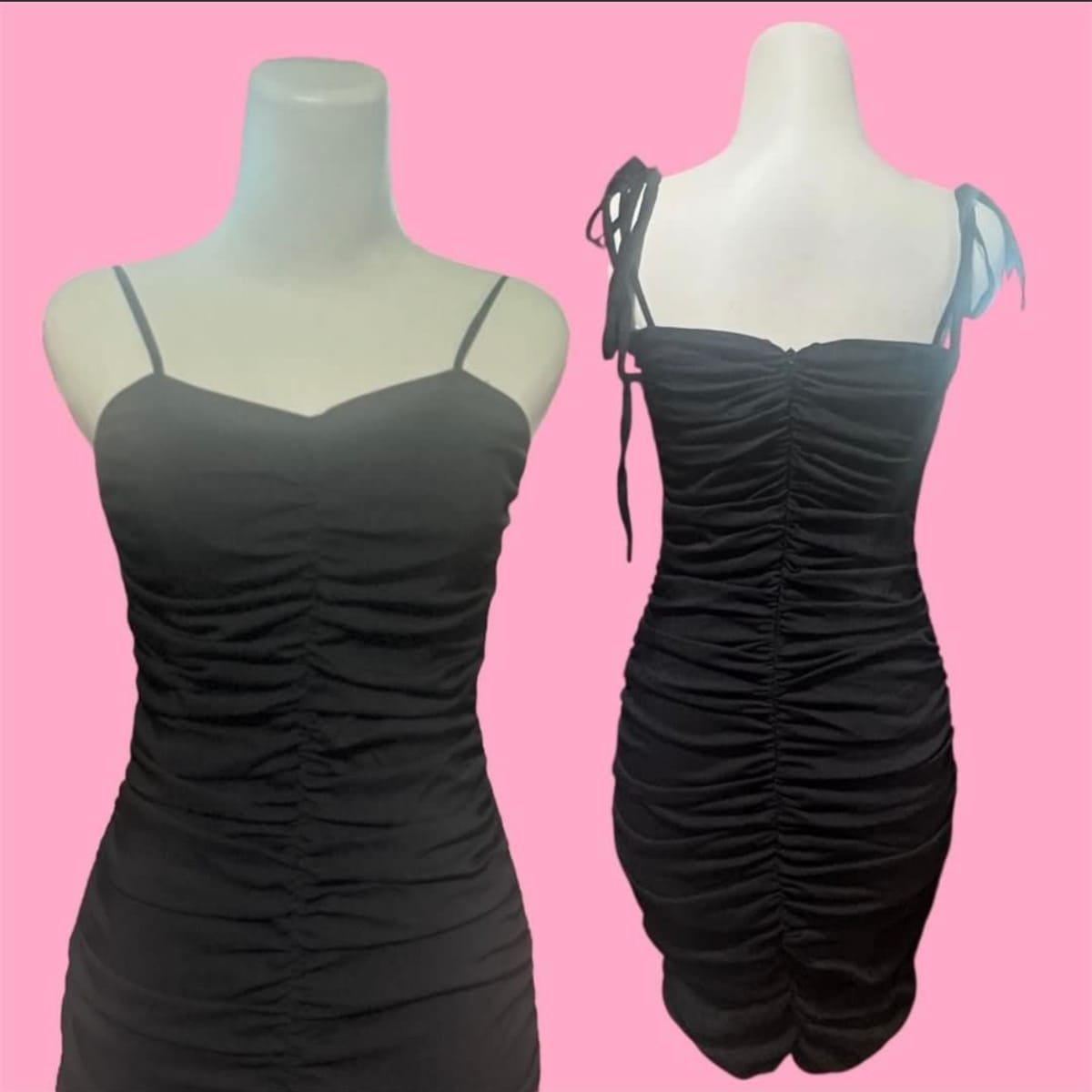 Supergurl Supergurl Chic Black Ruched Bodycon Dress (XS) 🖤 - Photo 2