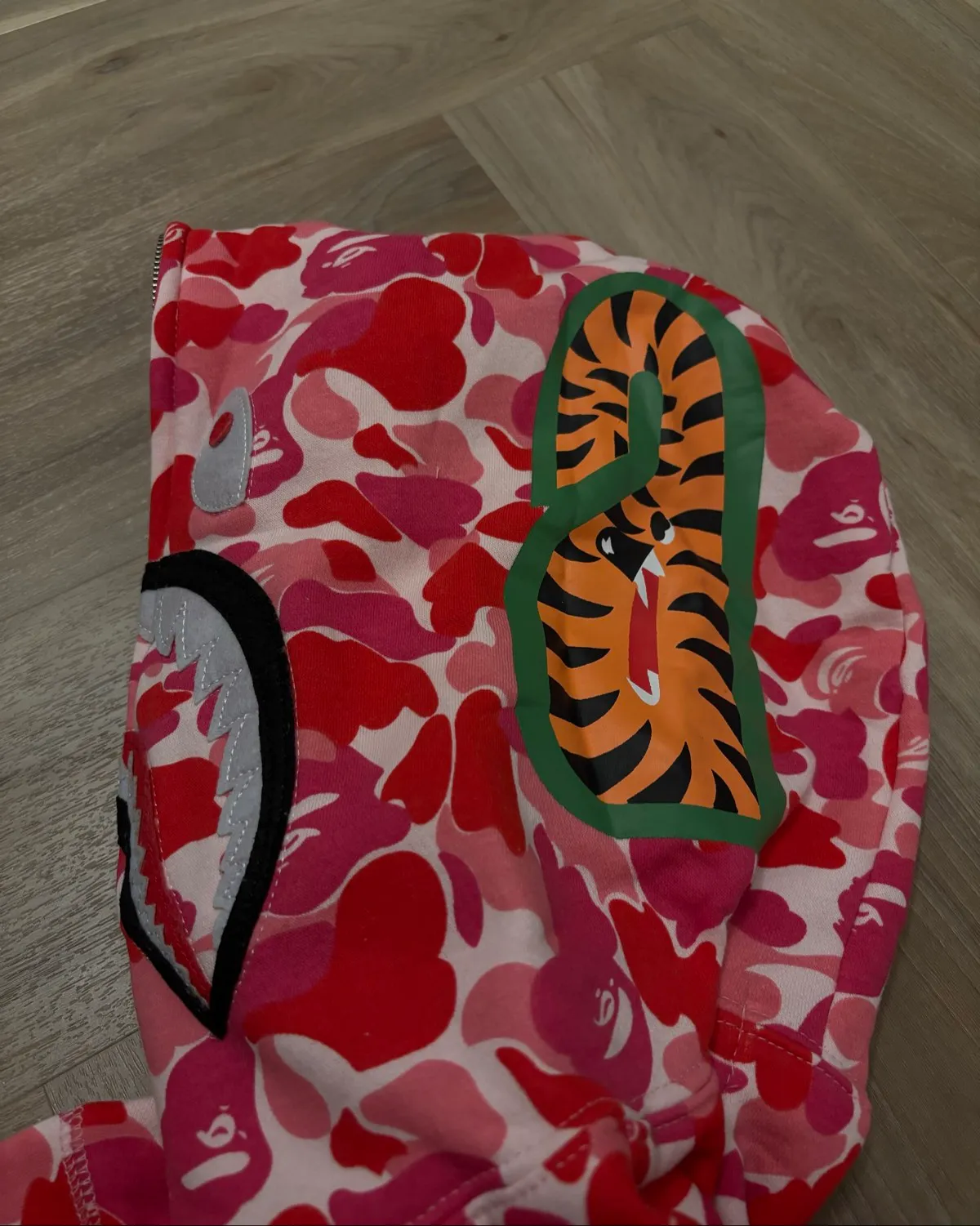 A Bathing Ape BAPE ABC Pink Camo Shark Full Zip hoodie (classic single hood) - Photo 4