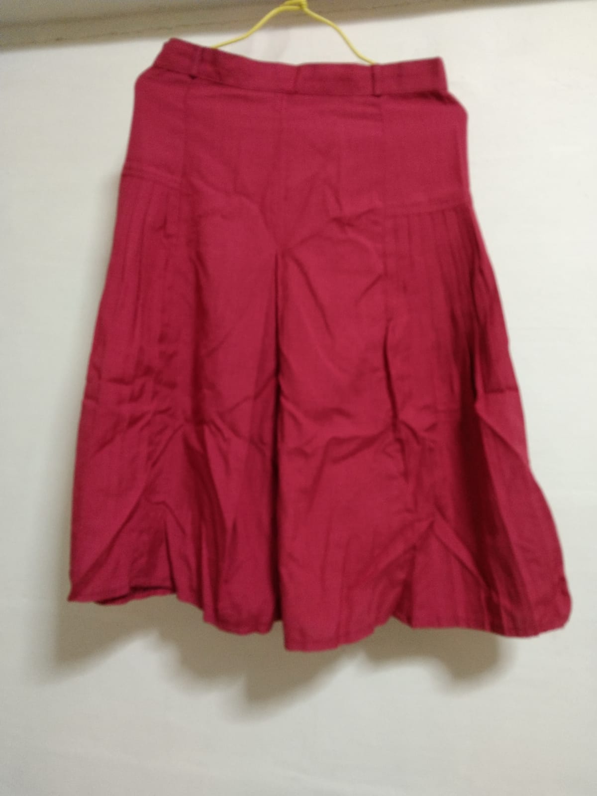 Flowy Burgundy Midi Skirt