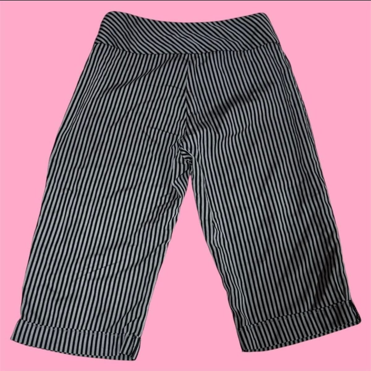 Y2K Striped Pinstripe Cropped Pants  - Photo 2
