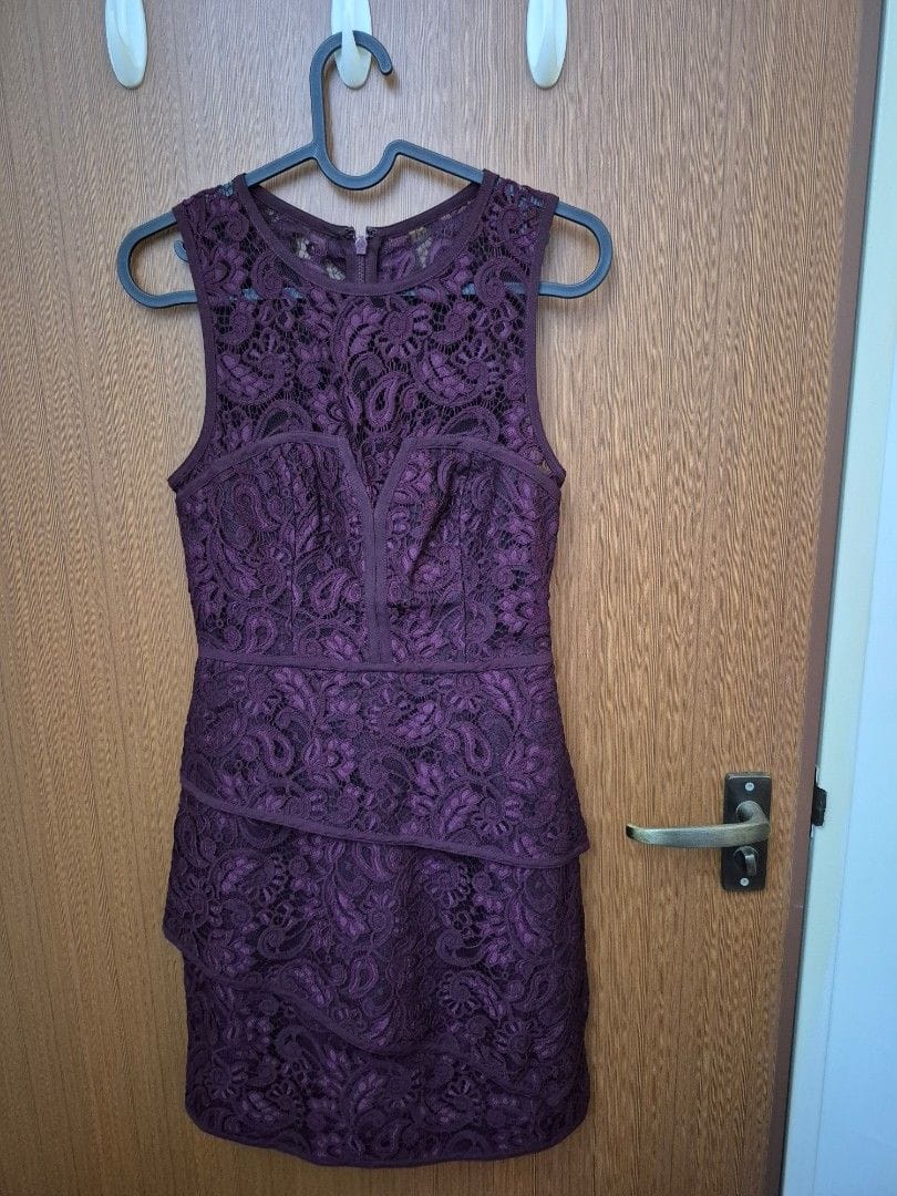 Forever New Purple Lace Dress (Size XS / UK 6)