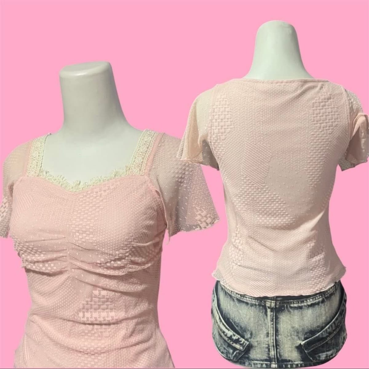 LUTH Cottagecore Pink Lace Top (Super Cute Vibes 💕) - Photo 2