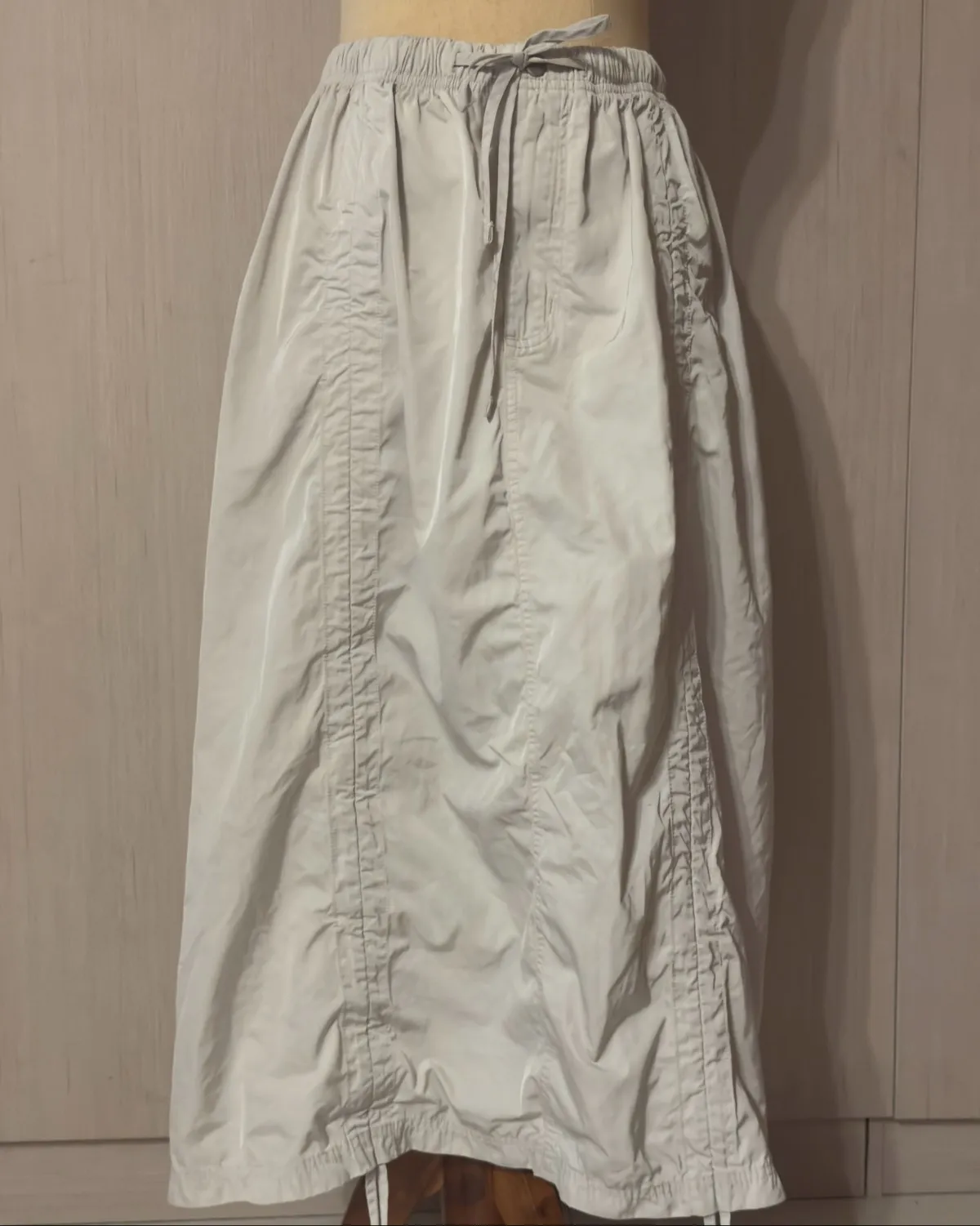 Nike Nike Beige Drawstring Midi Skirt