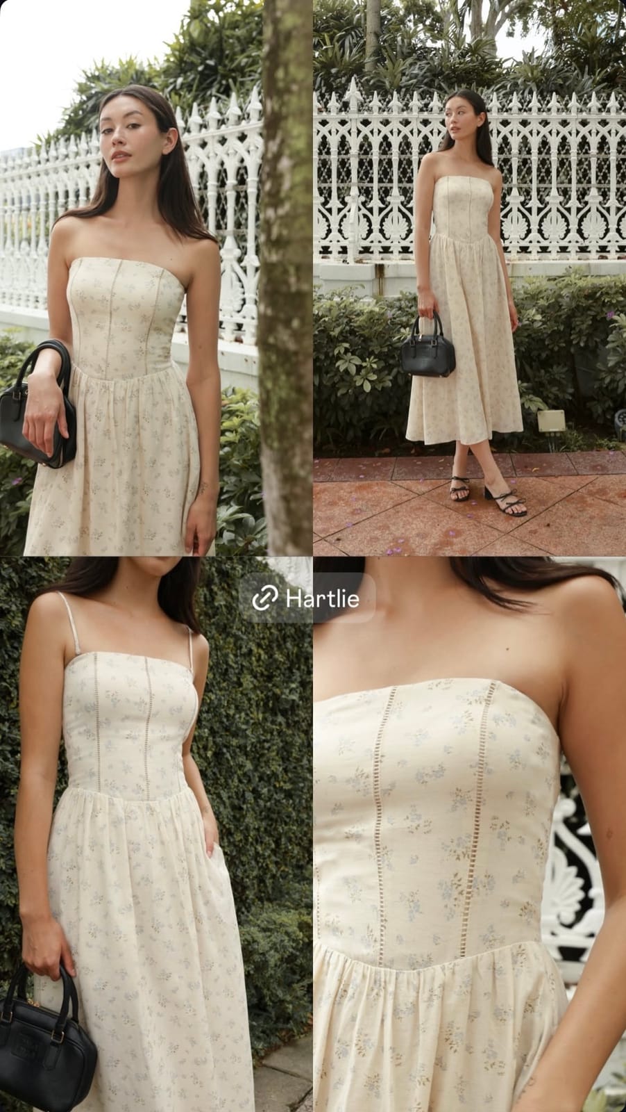 Lovet Hartlie Padded Linen Eyelet Insert 2-Way Dress