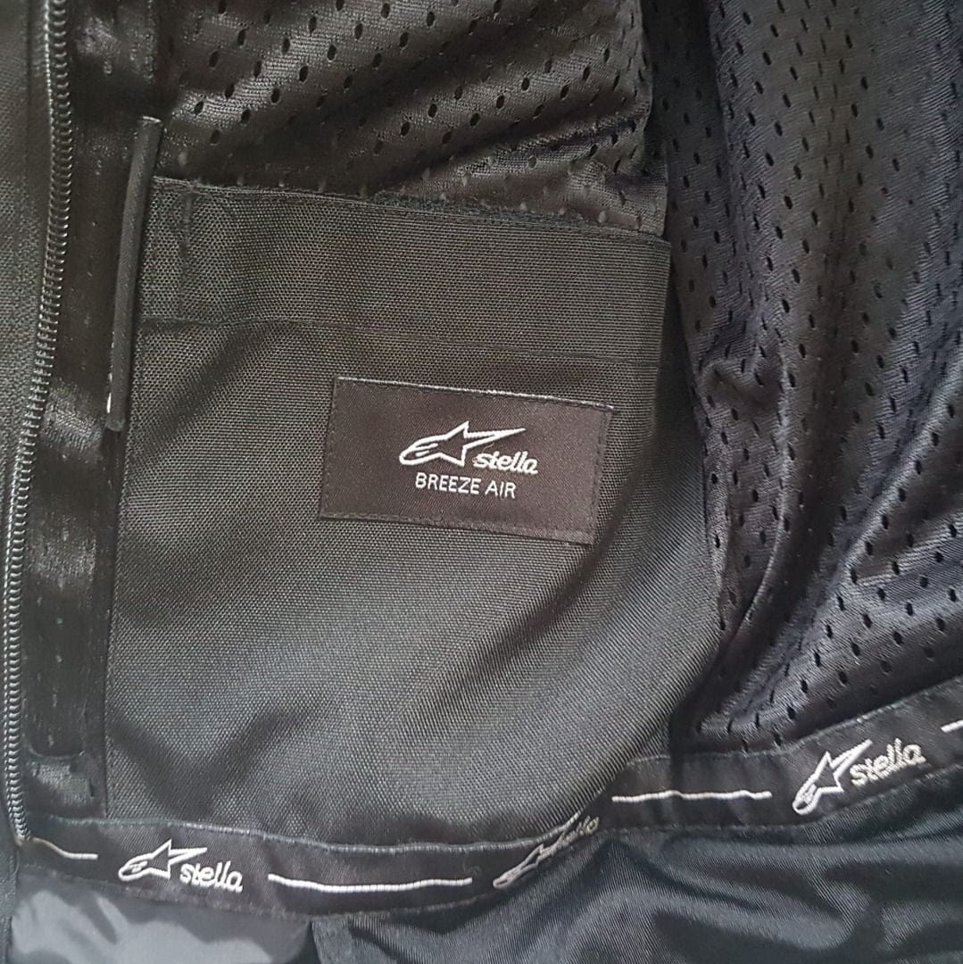 ALPINESTARS Zipper Jacket, STELLA Breeze Air Model, Motorcycle Protective Jacket, Black & White Stripes, Racing Jacket, Biker Jacket - Photo 2