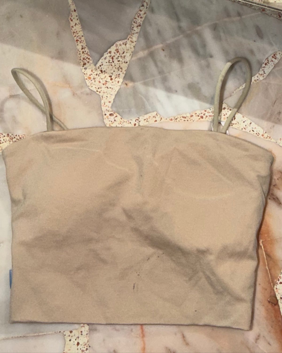 neinmello chic beige padded top