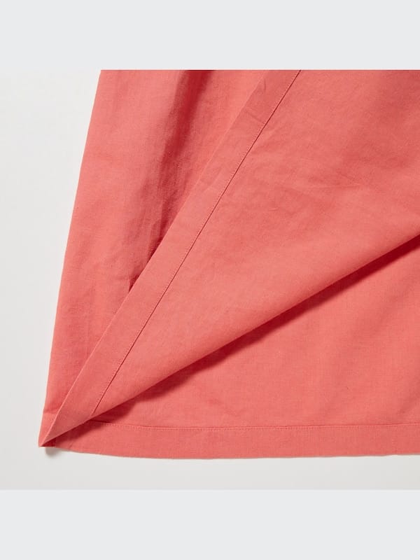 Uniqlo Uniqlo Linen Blend Volume Sleeve Shirring Dress - Black - Photo 6