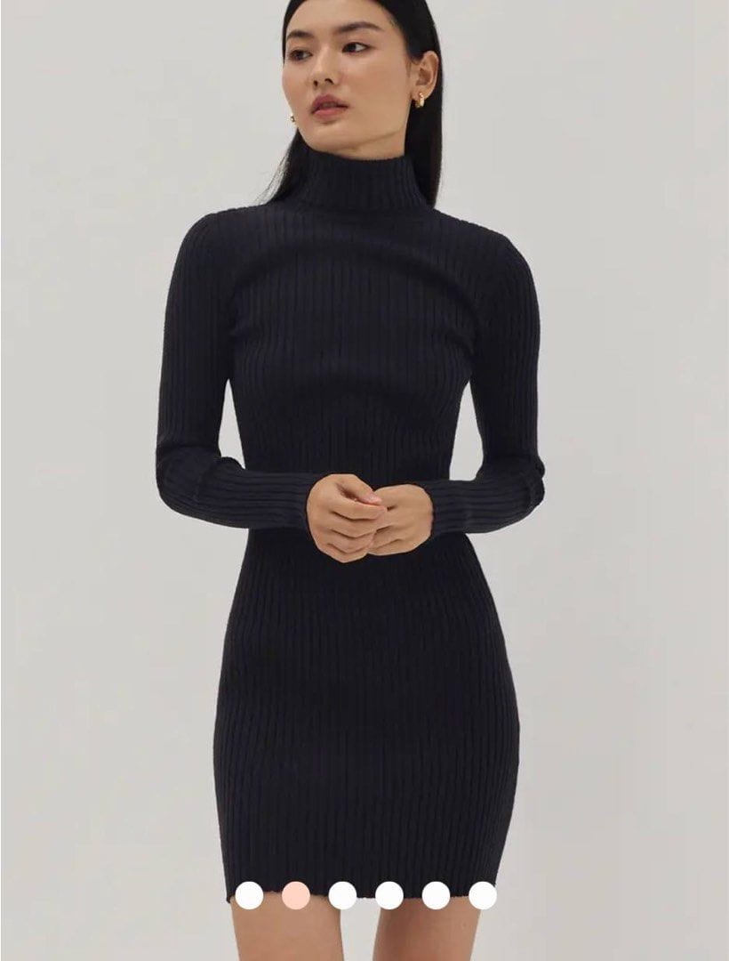 Love, Bonito Love Bonito Shaina Knit Bodycon Dress in Black in Size XS - Photo 3