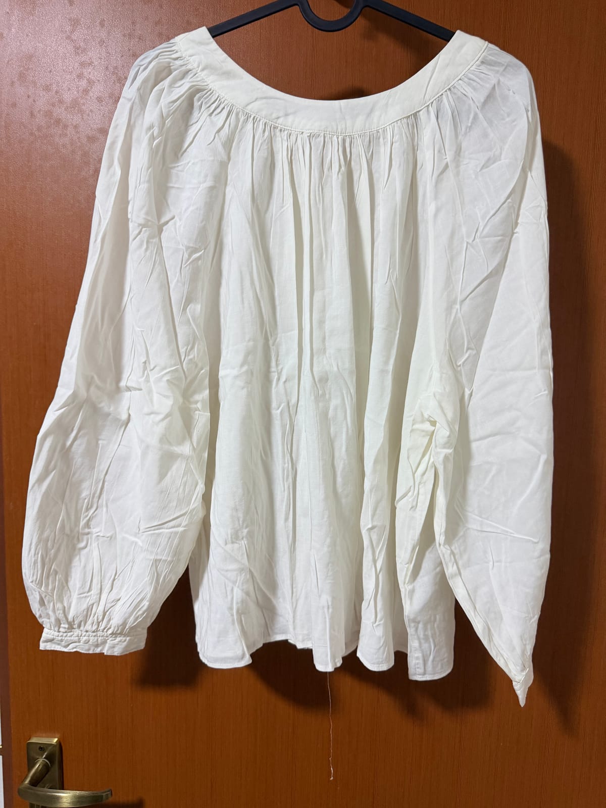 Flowy White Puff Sleeve Top