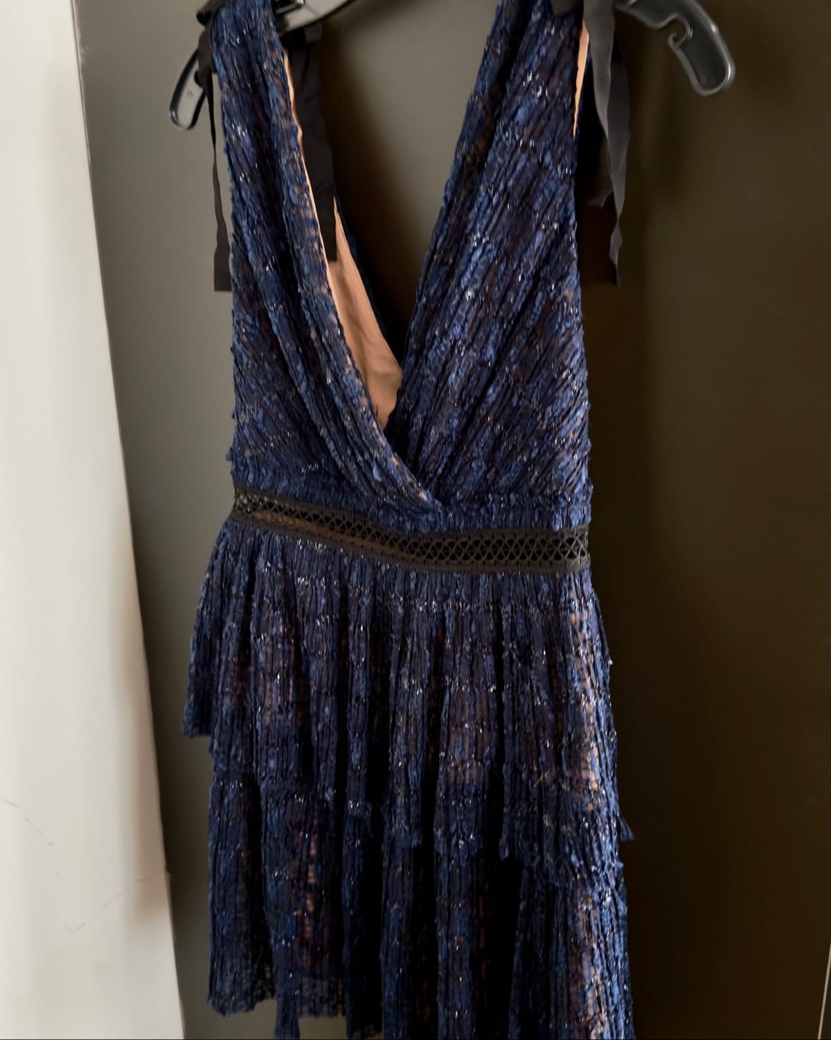 Self Portrait Chic Navy Tiered Dress - Photo 4