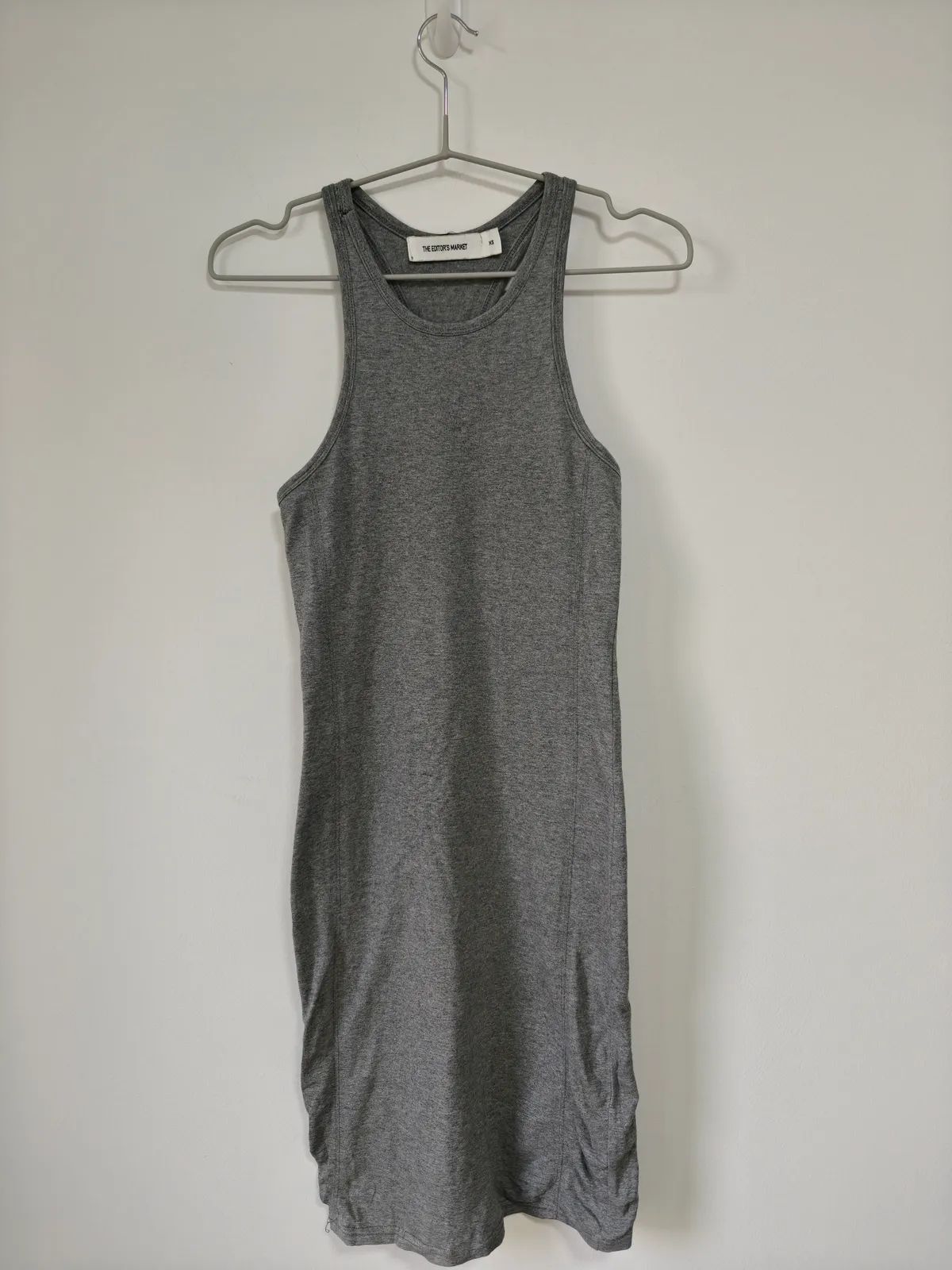The Editor's Market Comfy Grey Sleeveless Dress