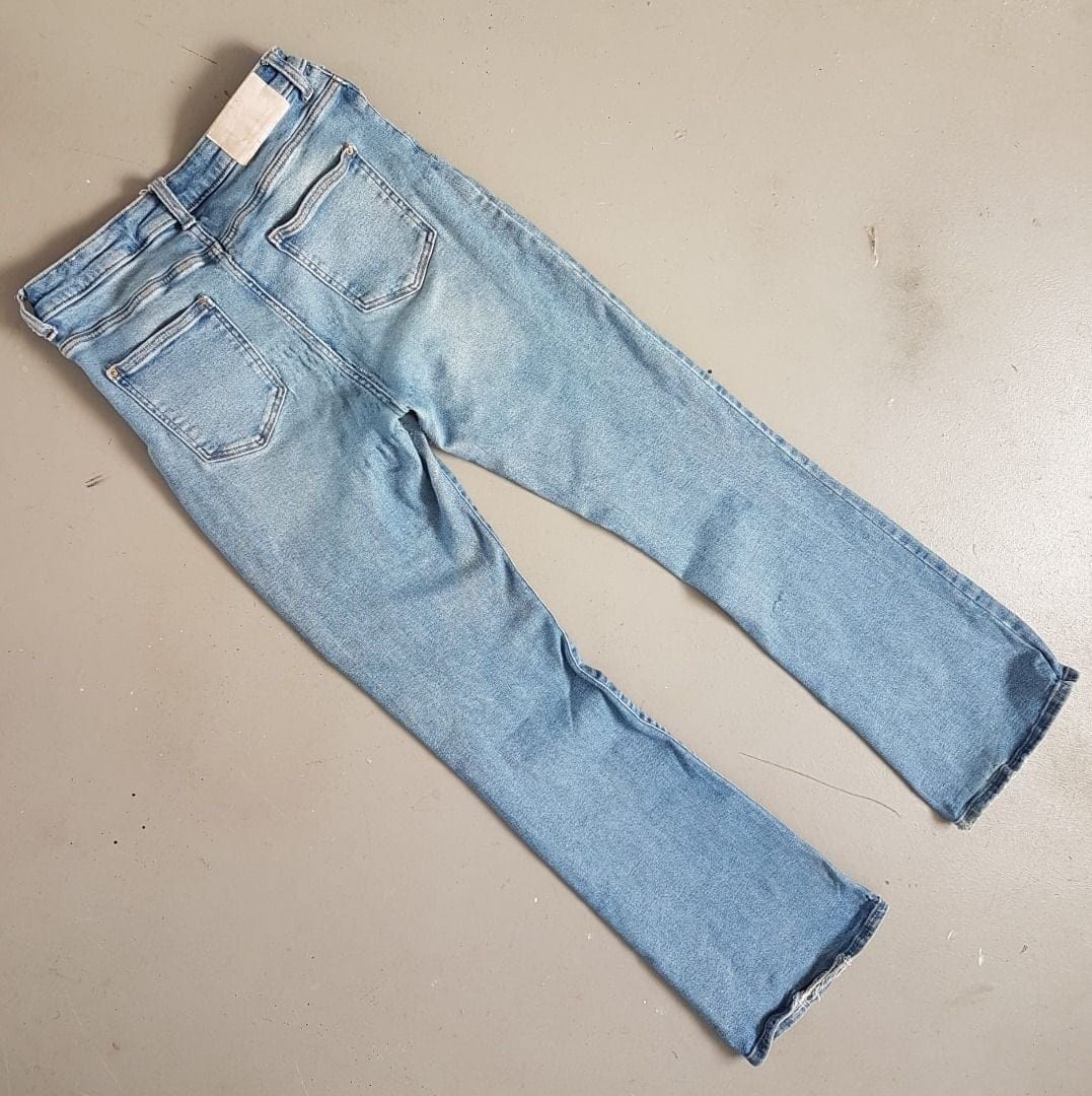 Retro ZARA Denim Jeans, Cool FLARE Bottoms, EU 40, USA 8, MEX 30, Stretchable High Waist - Photo 9