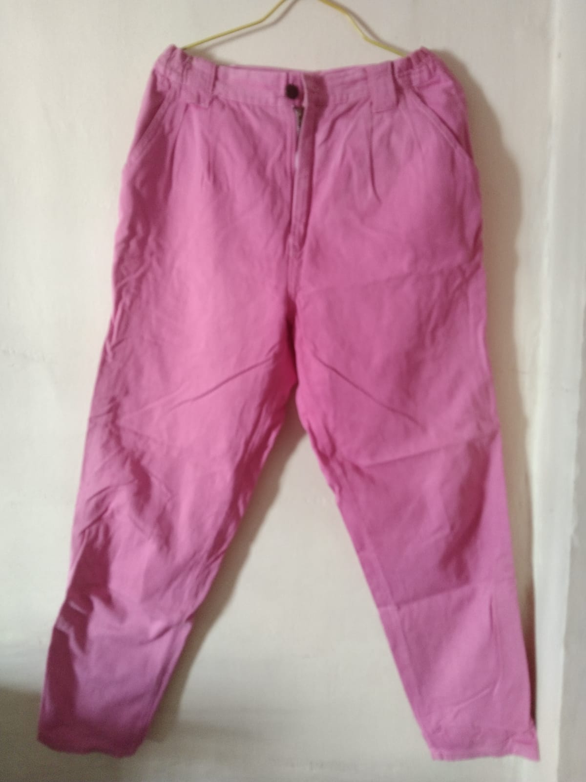 Bright Pink High-Waisted Pants