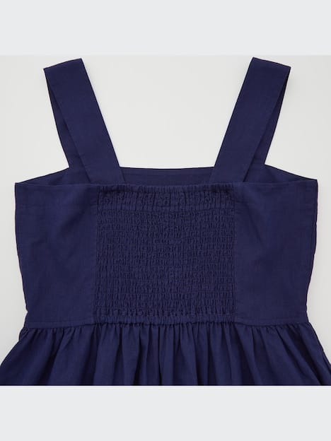 Uniqlo Uniqlo Linen Blend Sleeveless Shirring Dress - Off White - Photo 5