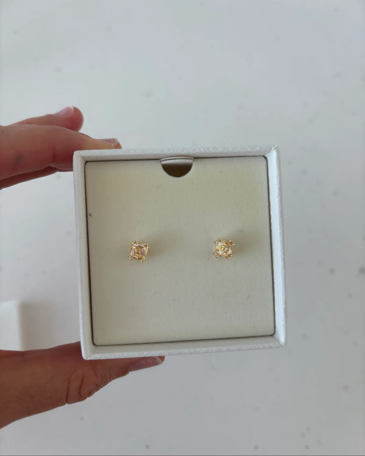 Swarovski  Chic Gold Stud Earrings