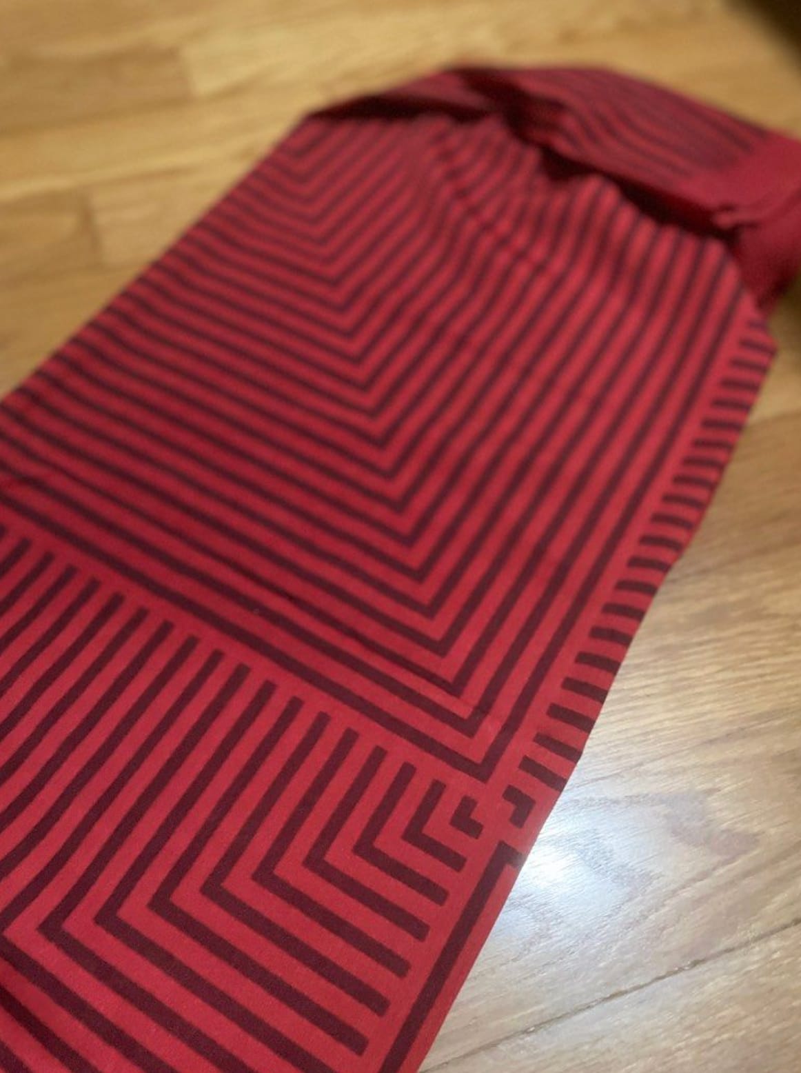 Geometric Red & Black Skirt