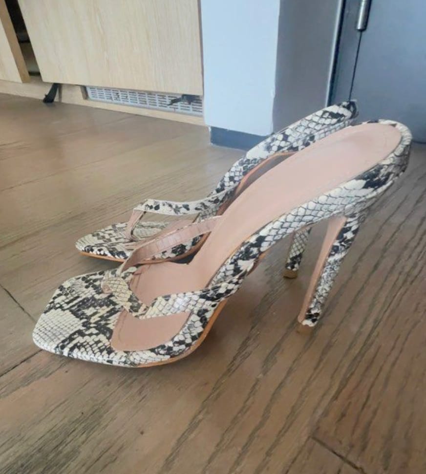 Snakeskin High Heel Sandals