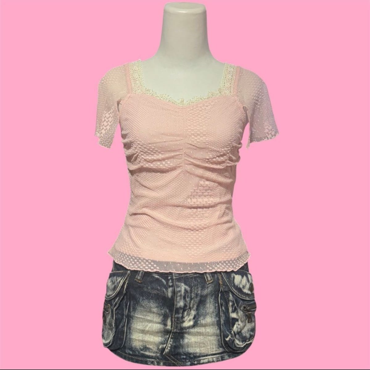 Cottagecore Pink Lace Top (Super Cute Vibes 💕)