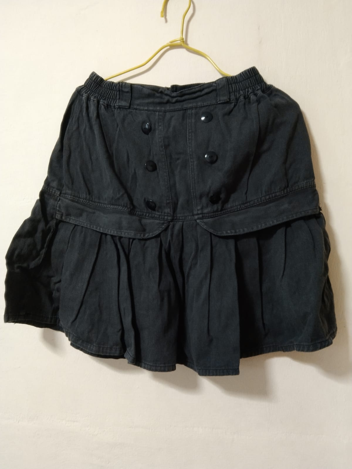 Dark Denim Buttoned Skirt