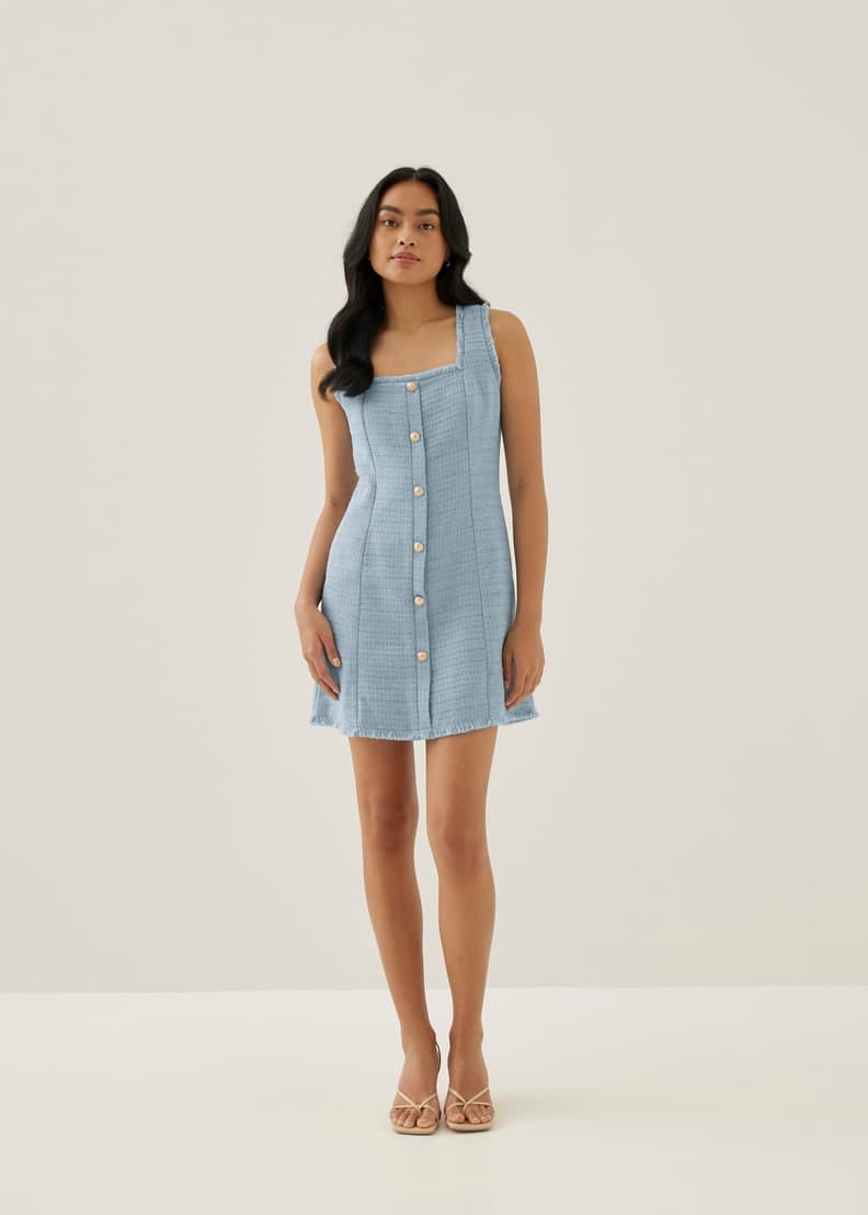 Love Bonito LB Letty Tweed Shift Mini Dress