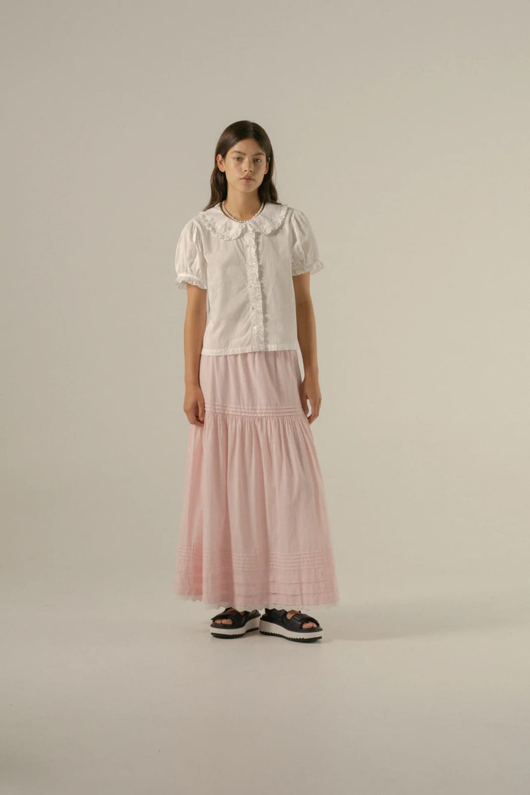 Oak Meadow Billie Blouse in White - Photo 3