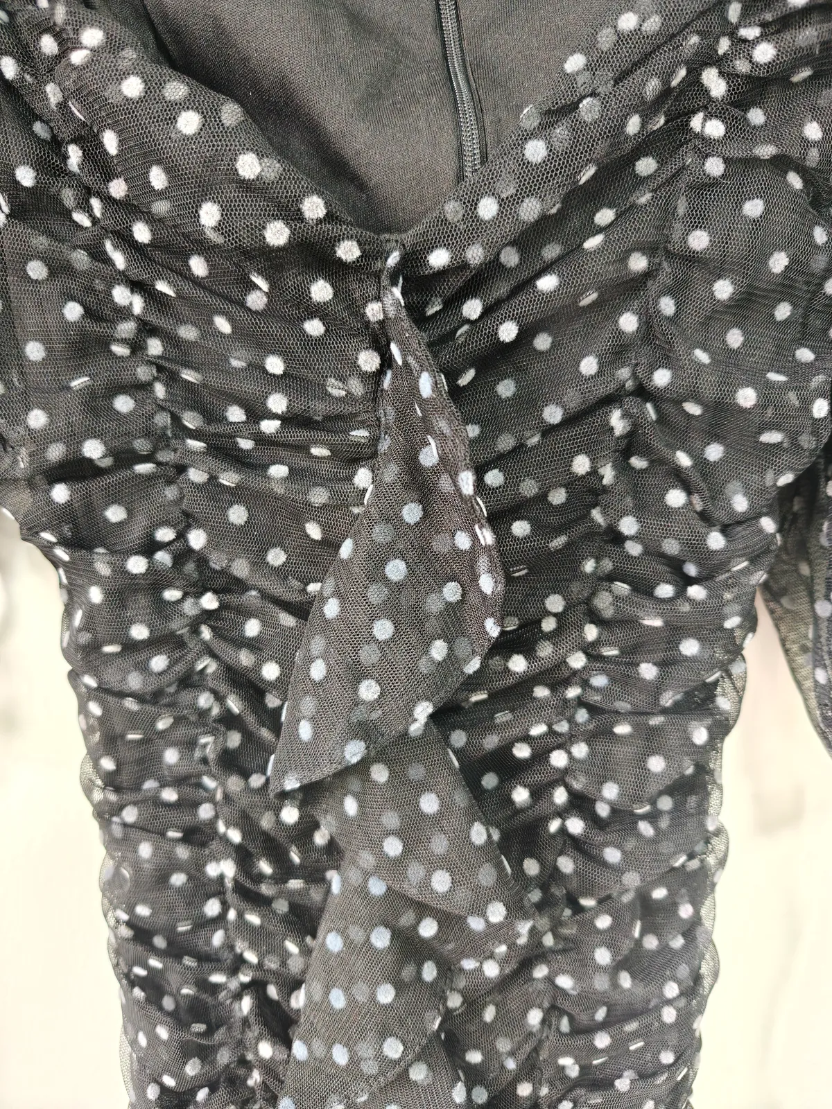 Zara Zara Polka Dot Mesh Dress - Photo 2