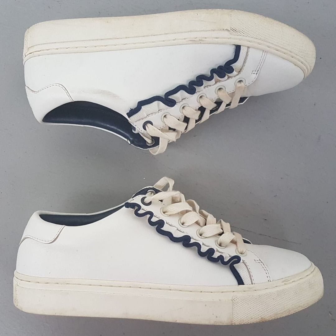 Tory Burch White Ruffle Sneakers - Luxe & Chill Vibes - Photo 3