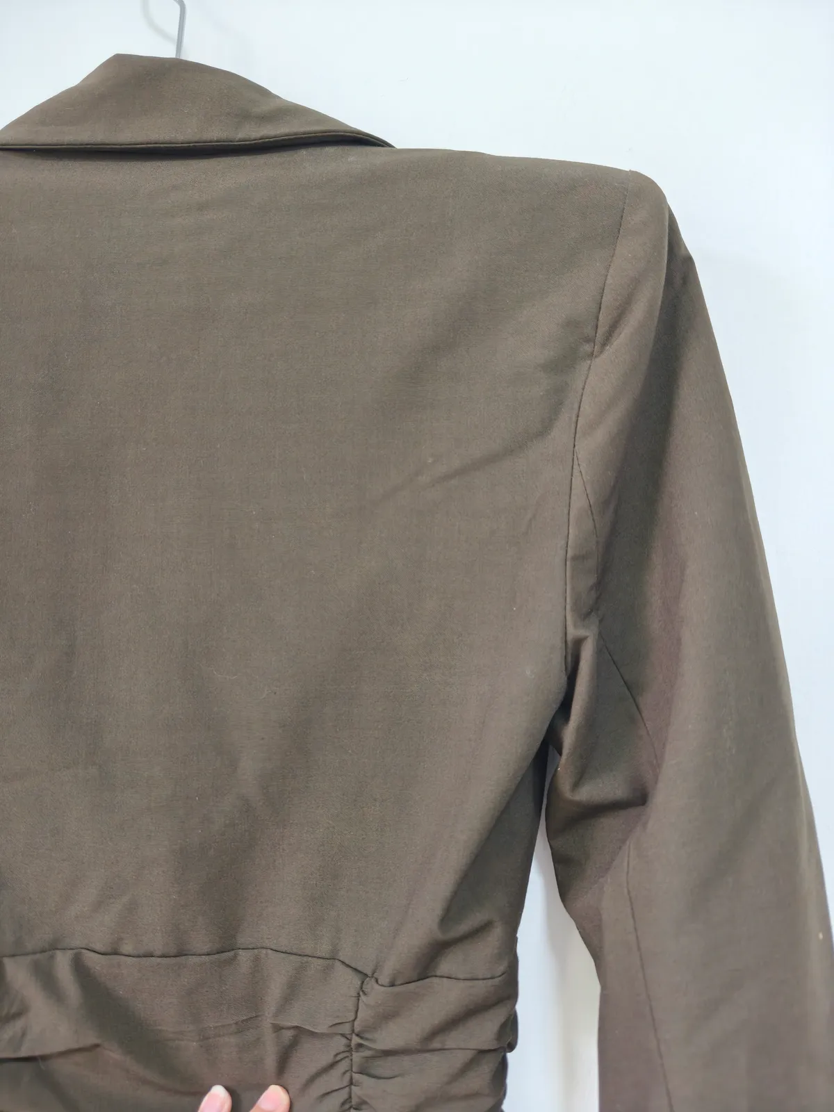 Zara Chic Olive Ruched Blazer Dress - Photo 6
